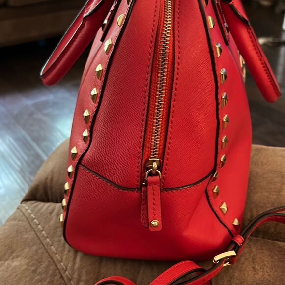 Michael Kors studded Sandrine Satchel W/ Matching Wallet & Original Strap - Picture 4 of 9
